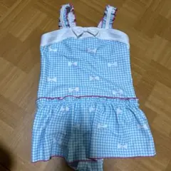 女の子向けワンピース水着 120cm 水色