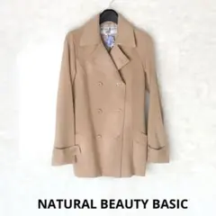 【NATURAL BEAUTY BASIC】ウールコート　ベルト付　ベージュ　S