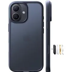 TORRAS iPhone17 ケース 指紋防止 耐衝撃 半透明 マットボタン付