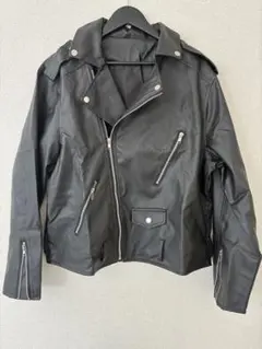 レディースブラックライダースジャケット3XL