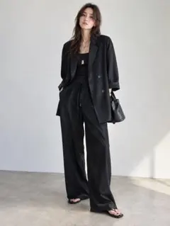 ZARAブラック ダブルジャケット パンツ セットアップ