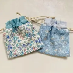 【M114】組み合わせ自由♡ミニミニ巾着2点セット　ハンドメイド　小物入れ