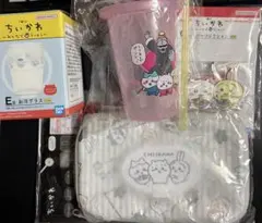 ちいかわ 一番くじみんなでラーメン ちいかわマルチティッシュポーチ　蓋つきカップ