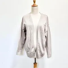 ミッシェルクラン✨ボタンレスカーディガン【40】ドロップショルダー　Ｖネック