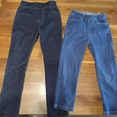 【美品】デニムレギンス2点セット　110cm　456歳　　保育園