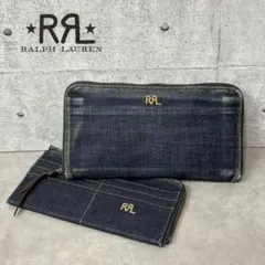 RRL ダブルアールエル デニム 二つ折り財布 - メルカリ