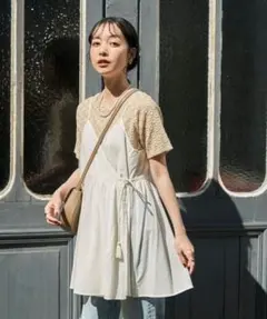 ◎新品フリークスストア　インドカシュクールキャミチュニック　フリー　オフホワイトのサムネイル