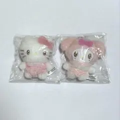 サンリオキャラクターズ　ぬいぐるみボールチェーン３　キティ マイメロディ