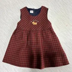 ファミリア　90 ワンピース familiar ファミリア 90 ワンピース ピンク さくらんぼ - メルカリ