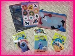 スシロー×パペットスンスン ピック、ステッカー、クリアポーチ＆シール