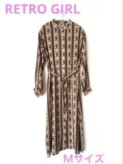 【新品】RETRO GIRL 前開きシアーロングワンピース Ｍサイズ