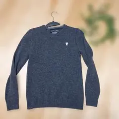 Lamb's Wool グレー クルーネック セーター