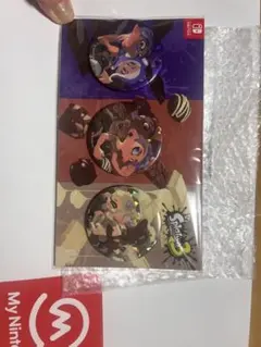 スプラトゥーン　チョコレートフェス　缶バッチ3種セット