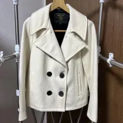 ユナイテッドアローズ　グリーンレーベル 白　ピーコート Mサイズ アメリカ製