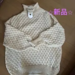 Rafraf ニットプルオーバー アイボリー