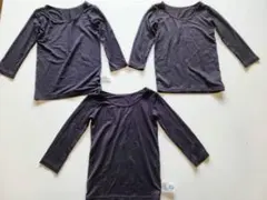 UNIQLO HEATTECH3セットブラック長袖90
