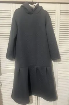 FRIFUL フード付きキルティングワンピース グレー