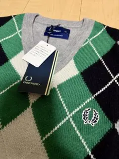 【新品タグ付】フレッドペリー アーガイル Vネックセーター FRED PERRY