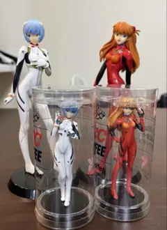 エヴァンゲリオン フィギュア4体セット+非売品シート　アスカ・レイ