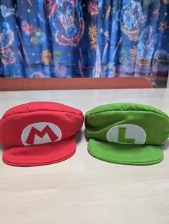 ぶるべりさま専用　マリオ・ルイージ キャラクター帽子セット