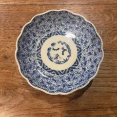 古伊万里 微塵唐草 松竹梅文様 4寸 皿