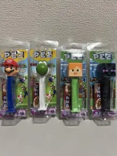 新品PEZ マリオ ヨッシー マイクラ アレックス エンダーマン4個セットのサムネイル