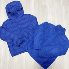 UNIQLO サイズ150 キッズ　子ども　フリース　ダウン　ブルー　青