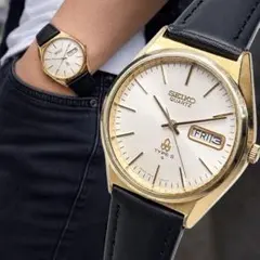SEIKO TYPEⅡ メンズ腕時計 クォーツ 新品電池 新品社外ベルト 81のサムネイル