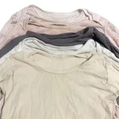 5点 長袖 ロンパース カバーオール 肌着 綿 100% 90cm まとめ売り