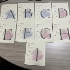 ハンドメイド テーブルナンバー A〜I 9枚セット