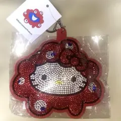 万博 ミャクミャク キティ キラキラレザーキーホルダー サンリオ