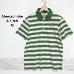 Abercrombie&Fitch ボーダーポロ 鹿ロゴ M カジュアルJ831のサムネイル