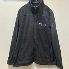 PORT AUTHORITY 【XL】企業ロゴ刺繍 フリースジャケット 黒