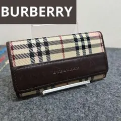 BURBERRY バーバリー ５連キーケース ノバチェック柄 キャンバス地