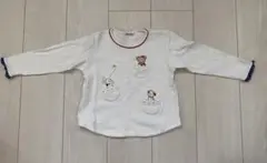 familiar 動物刺繍 長袖Tシャツ