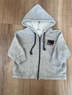 ファミリア　80cmグレー フード付き パーカー