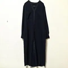 UA グリーンレーベル ノーカラーワンピ 紺