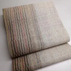 新品　正絹　夏帯　手織り　正倉院平組　八寸名古屋帯　　お仕立て付