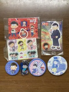 おそ松さん シール 缶バッチ おそ松 カラ松 一松 十四松 トド松