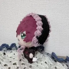 ぬい服 ヘッドドレス 猫耳 黒 ピンク フリル ちびぐるみ ぬいぐるみ