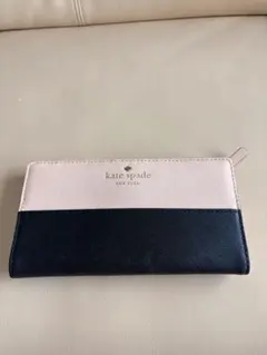 kate spade 二つ折り財布カードケース ピンク/ブラック