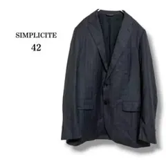 【SIMPLICITE】シルク混テーラードジャケット　ウール　イタリア製生地のサムネイル