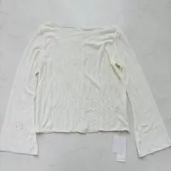 rienda カットソー 長袖 ボートネック FREE（D750）