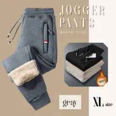 ジョガーパンツ 裏起毛 グレー XL メンズ レディース スウェット 部屋着