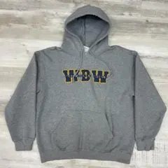 古着 Disney ディズニー ロゴ パーカー M スウェット グレー