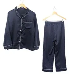【GU】レディースパジャマ　上下セット　Lサイズ 紺色のサムネイル