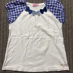 ミキハウス ホットビスケッツ Tシャツ 半袖 カットソー チェック 110