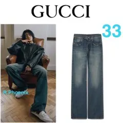 【GUCCI】MENS HORSEBIT COTTON JEANS 33のサムネイル