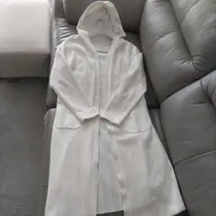 春物 MISCH MASCH フード付きホワイトロングカーディガン