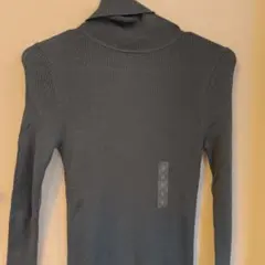 【⭐️週末限定値下げ⭐️】メリノリブタートルネックセーター　青　S